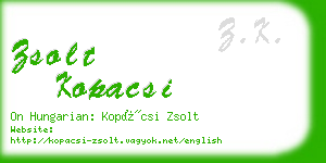 zsolt kopacsi business card